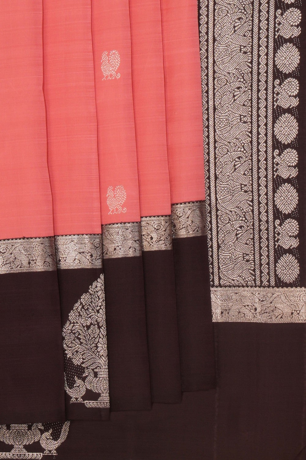 Image of Kanchipuram Silk Pink Saree